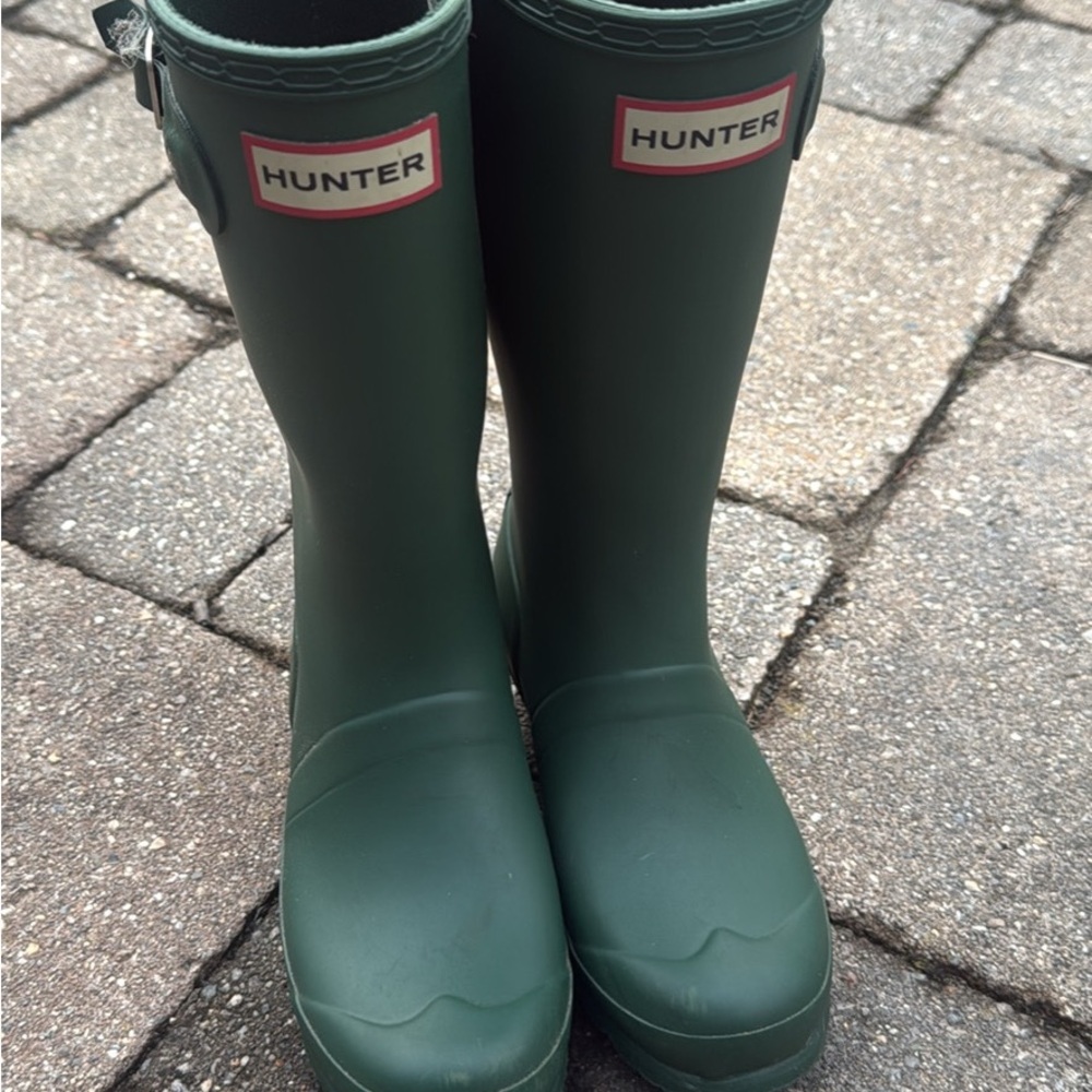 Hunter Green Rain Boots